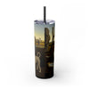 Skinny Tumbler with Straw – 20 oz Stainless Steel Cup
