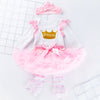 Crown Romper Puff Skirt Suit Long Sleeve Wing Romper Skirt