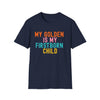 My Golden Is My Firstborn Child T-Shirt | Funny Golden Retriever Dog Mom Shirt