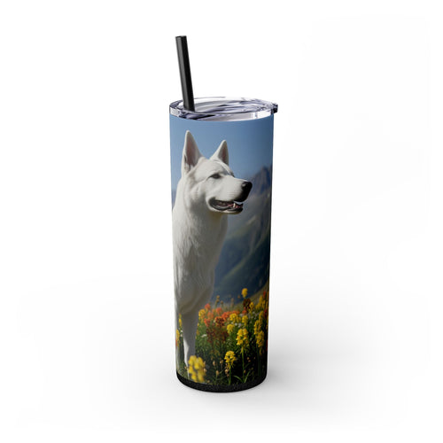 Skinny Tumbler with Straw – 20 oz Stainless Steel Cup