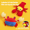 Lobster & Crab Squeaky Plush Dog Toy