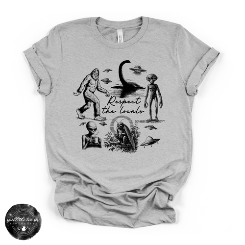 The Locals Cryptids Tee | Cryptid Graphic T-Shirt {BLACK DESIGN}
