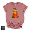 Pumpkin Trio Stack Tee | Vintage Autumn Pumpkin Graphic T-Shirt