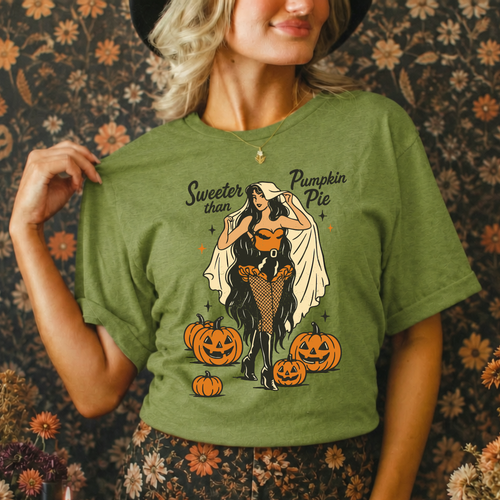 Sweeter Than Pumpkin Pie Tee | Cute Fall Pumpkin Graphic T-Shirt