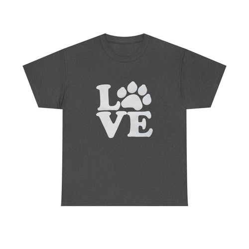 Love Paw Heavy Duty Unisex Tee Sizes Small - 5XL (11 colors)