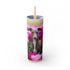 Skinny Tumbler with Straw – 20 oz Stainless Steel Cup