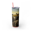 Skinny Tumbler with Straw – 20 oz Stainless Steel Cup