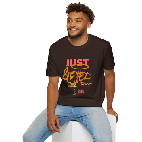 Just Blessed Graffiti Graphic Tee — Urban Faith Inspirational T-Shirt