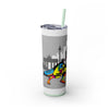 Skinny Tumbler with Straw – 20 oz Stainless Steel Cup