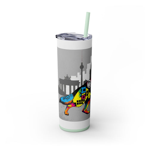 Skinny Tumbler with Straw – 20 oz Stainless Steel Cup