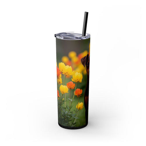 Skinny Tumbler with Straw – 20 oz Stainless Steel Cup