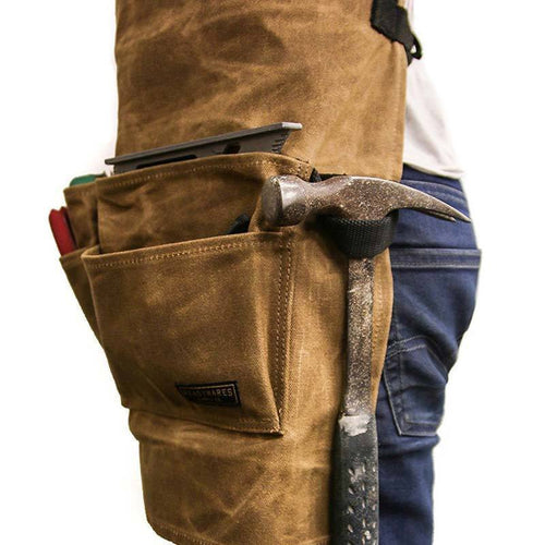 Leather webbing apron