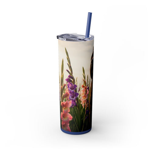 Skinny Tumbler with Straw – 20 oz Stainless Steel Cup
