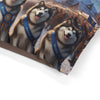 Happy Alaska Day Alaskan Malamutes Pet Bed