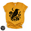 Crow Silhouette Tee | Gothic Nature Bird Graphic T-Shirt