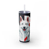Skinny Tumbler with Straw – 20 oz Stainless Steel Cup