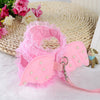 Angel Wings Lace Dog Harness with Pearl Details & Matching Leash