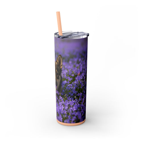 Skinny Tumbler with Straw – 20 oz Stainless Steel Cup