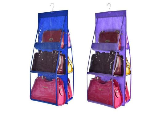 Three-dimensional Six-grid Storage Bag Storage Bag Creative Sundries Bag Daily Storage Non-woven Hanging Dust Bag