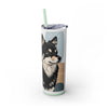Skinny Tumbler with Straw – 20 oz Stainless Steel Cup