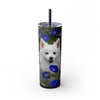 Skinny Tumbler with Straw – 20 oz Stainless Steel Cup