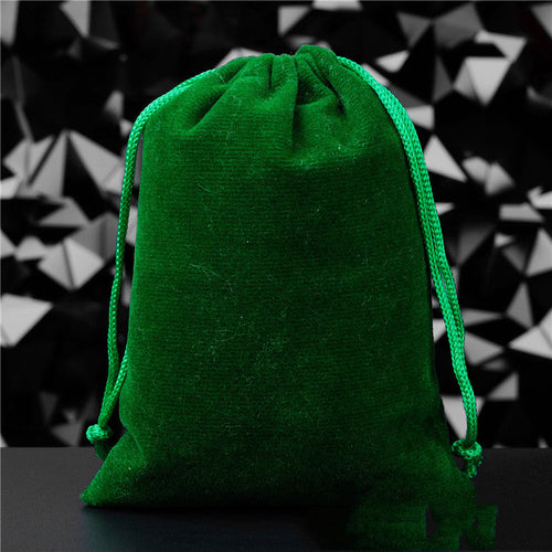 Flannel Drawstring Jewelry Solid Drawstring Pocket