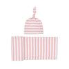 Newborn Pattern Wrapped Cap 2 Piece Set