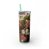 Skinny Tumbler with Straw – 20 oz Stainless Steel Cup