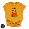Pumpkin Trio Stack Tee | Vintage Autumn Pumpkin Graphic T-Shirt