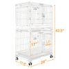 24-30 White Metal Wire Dog Crate DLS2402/DLS3002