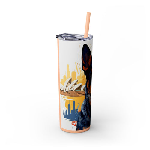 Skinny Tumbler with Straw – 20 oz Stainless Steel Cup