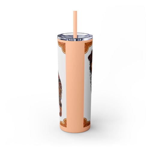 Skinny Tumbler with Straw – 20 oz Stainless Steel Cup