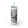 Skinny Tumbler with Straw – 20 oz Stainless Steel Cup