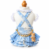Tie-Dye Denim Suspender Pet Skirt & Cotton Ruffle Shirt