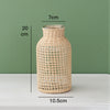 Straw Glass Vase Flower Arrangement Living Room Decoration