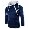 Double zip cardigan plus size hood