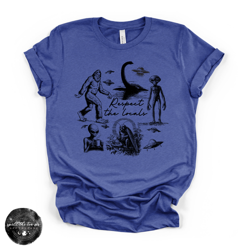 The Locals Cryptids Tee | Cryptid Graphic T-Shirt {BLACK DESIGN}