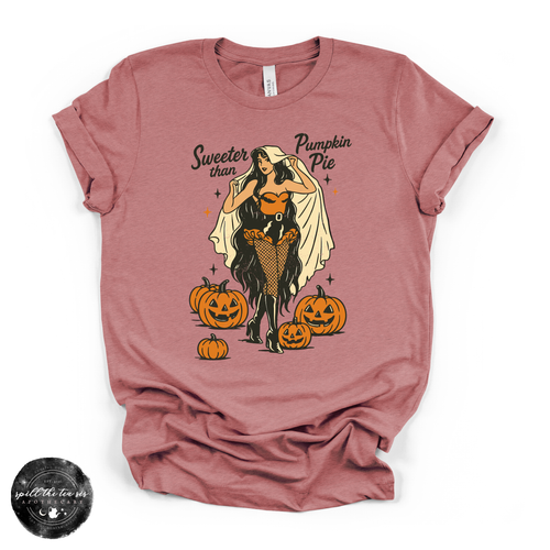 Sweeter Than Pumpkin Pie Tee | Cute Fall Pumpkin Graphic T-Shirt