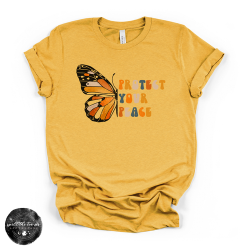 Protect Your Peace Fall Tee | Cozy Autumn Graphic T-Shirt