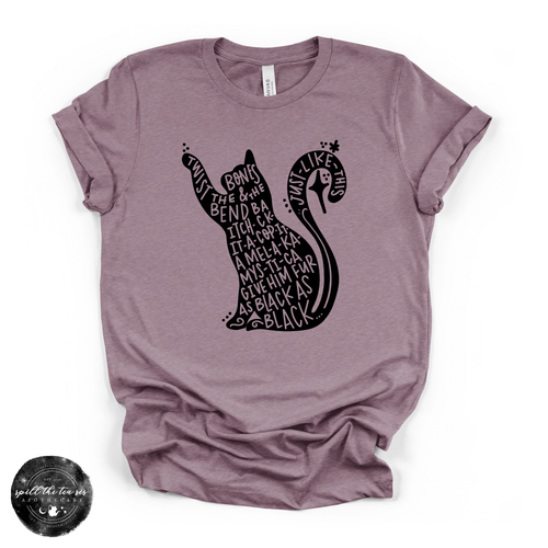 Black Cat Spell Hocus Pocus Tee | Witchy Halloween Cat Graphic T-Shirt