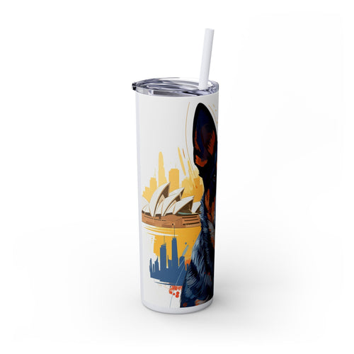 Skinny Tumbler with Straw – 20 oz Stainless Steel Cup