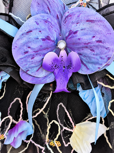 Handmade Orchid-Style Lace Tulle Pet Dress