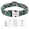 Adjustable Nylon Dog Collar Personalized Dogs Cat ID