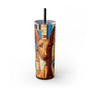 Skinny Tumbler with Straw – 20 oz Stainless Steel Cup