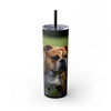Skinny Tumbler with Straw – 20 oz Stainless Steel Cup