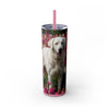 Skinny Tumbler with Straw – 20 oz Stainless Steel Cup