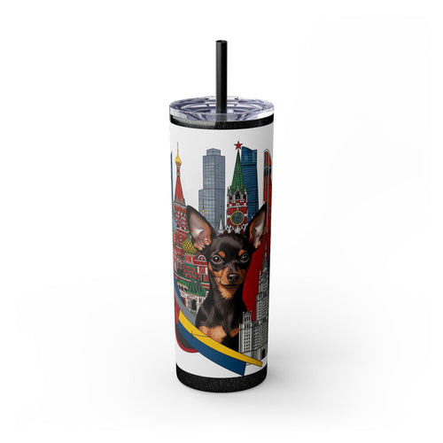 Skinny Tumbler with Straw – 20 oz Stainless Steel Cup