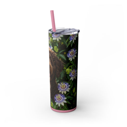 Skinny Tumbler with Straw – 20 oz Stainless Steel Cup