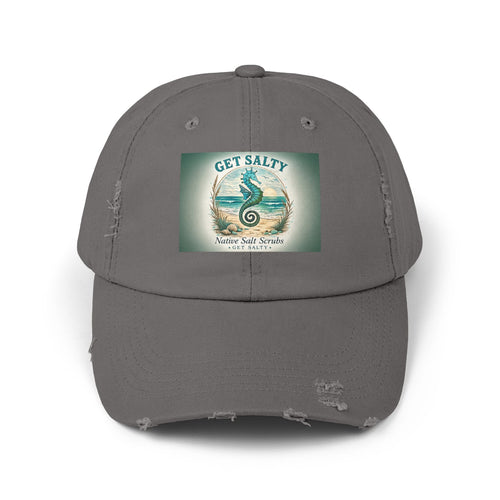 Get Salty Seahorse Distressed Cap