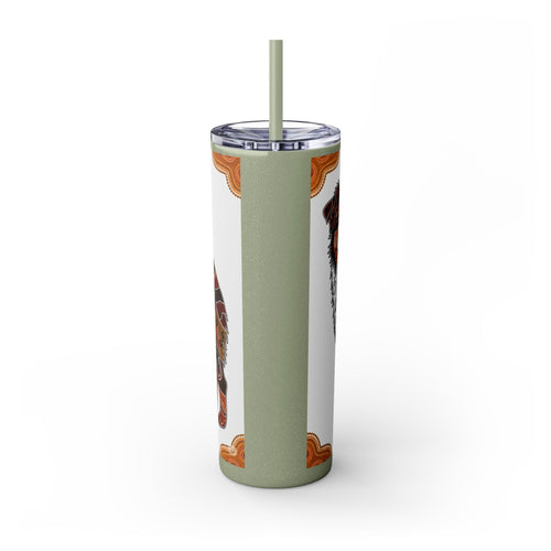 Skinny Tumbler with Straw – 20 oz Stainless Steel Cup